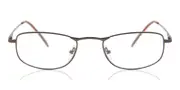 Square Full Rim Metal Men's Glasses Burgundy Size +1.50 - Lenses Included - Private Health Rebate - Blue Light Block Available - SmartBuy Readers