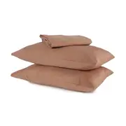 500 Thread Count Australian Grown Cotton Sheet Set - Double Bed, Tan