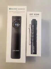OLIGHT ARKFELD UV FLASHLIGHT 1000 Lmns NW. & i3T EOS FLASHLIGHT Both BLACK & NIB