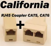RJ45 CAT5 6 LAN Ethernet Splitter Adapter + Extender Coupler Jointer Plug for PC