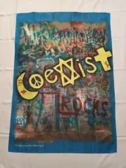 Prague John Lennon Graffiti Wall 43"x30" Flag Wall Decor - Glows