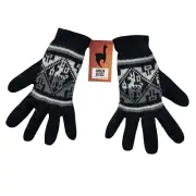 HANDMADE ANDEAN ALPACA DARK GRAY GLOVES