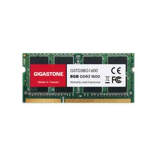 【GIGASTONE】筆電記憶體DDR3 16G/8G/4G 1600MHz｜台灣製造/筆記型RAM/DDR3L/8GB