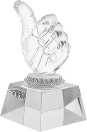 DECOMELODY Trophy Medal Mirrors Custom Trophy Sports Decor Desk Trophy Novelty Trophies Table Top Decor Gold Trophy Home Decoration Delicate Award Trophy Plaque Ornaments Crystal Transparent