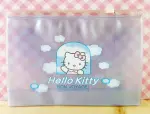 【震撼精品百貨】HELLO KITTY 凱蒂貓~化妝包/筆袋-扁平夾鏈袋-白雲