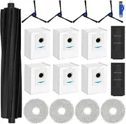 Accessory Set for Ecovacs Deebot X2 Omni, 6 x Antibacterial Dust Bags 4 x Mop Mop Pads 1 x Main Brush 4 x Side Brushes 2 x Filters, Robot Vacuum Cleaner Replacement Parts Accessories