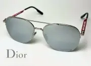 Brand New Dior Sunglasses Aviator Dior180* AU Metal Silver Mirror 59-150 Italy