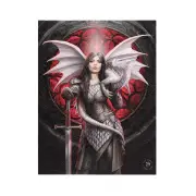 Valour Dragon Canvas Plaque by Anne Stokes