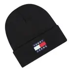 Brand New For Tommy Hilfiger Unisex Beanie Black Winter Hat Warm Practical