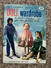 Coats & Clark's 1964 Fashion Doll Wardrobe Patterns Knit Crochet & Sew Uncut