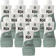 Rit Dye – 8 Oz. Liquid Fabric Dye for Clothing, Décor, and Crafts – Sage (12 Pack)