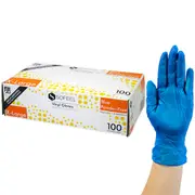 Sofeel Vinyl Powder Free Gloves 5.5g Extra Large Blue HACCP Grade 100 Box