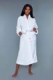 BeWicked Helena Full Length Plush Robe White