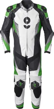GMS-Moto GRC-1, leather suit 1pcs. , color: Black/White/Green/Grey , size: 56