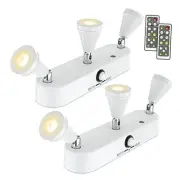 2 Pack Wireless Picture Light Battery Operated, LED Spotlight Indoor with