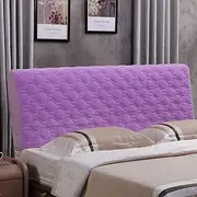 Bed Headboard Cover for Single, Double, King Headboard, Bed Dustproof Bed Head Cover Beds Decorative Protectors Dust Cover Washable (Color : Purple, Size : 220cm)