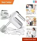 Compact Electric Hand Mixer with Turbo Boost & Storage Case - 5 Attachments