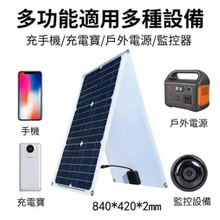 50W折疊太陽能充電板 發電機 折疊式太陽能面板(附送控制器 控制器單晶柔性太陽能板)