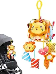 Car Seat Dangling Bell,Colorful Stroller Toy - Detachable Carseat Wind Chime Game, Portable Babies Travel Activity for Boys, Girls