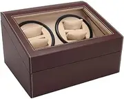 [CFZSALK] Watch Winder Automatic 4+6 Automatic Watch Winder Box PU Leather Watch Winding Winder Automatic Rotate Watch Winder Storage Watch Box Collection Watch Winders KeYJ
