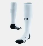 Under Armour UA Soccer Over-the-Calf Sock White Mens 8.5-13 Womens 10-14