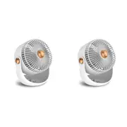 2x Camelion USB Rechargeable Portable Foldable Compact Travel Mini Fan White