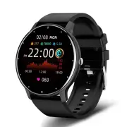 LIGE 1.28inch HD Screen Heart Rate Blood Pressure Blood Oxygen Monitor Sleep Monitoring Multi-sport Modes Music Playback