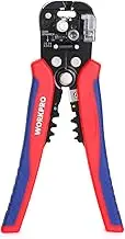 WORKPRO Self Adjusting Wire Stripper, 3-in-1 Automatic Wire Stripper/Cutter/Crimper, AWG10-24, 8 Inch Multi Pliers For Electrical Wire Stripping, Cable Cutting, Crimping,Red&blue