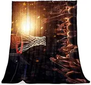 Throw Blanket,Soft Blankets and Throws,Basketball and Basketball Hoop,59x39.3 in