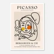 Galrie Picasso Les Dejeuners Dessins Art Print - Iconic Berggruen Exhibition Masterpiece, Poster Only, A4 21 x 30cm (8 x 12inch)