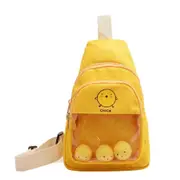 Women Fanny Chest Belt Pack Casual Canvas Phone Pouch Zipper Travel Shoulder Messenger Bag Transparent Money Purse