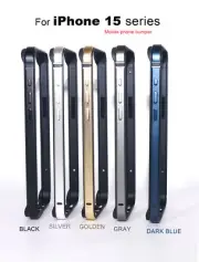 For iPhone 16 15 Pro Max 14 13 Mini Rugged Metal Shockproof Bumper Frame Cover