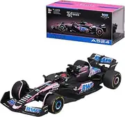 Bburago Formula 1 Alpine A524 (2024): 1:43 Scale Model Car by Driver #31 Esteban Ocon, Window Box, 12.5 cm, Black Pink (18-38220O)