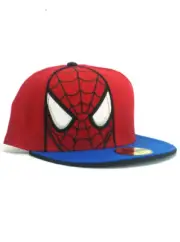 New Era Spider-Man 59fifty Custom Fitted Hat Size 7 1/4 Marvel Wall Crawler Red