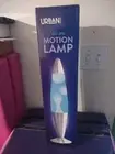 16" Blue Lava Motion Volcano Lamp, White Wax in Blue Liquid, Silver Metal NEW