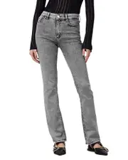 Allsaints Haldan Mid Rise Slim Bootcut Jeans in Washed Grey