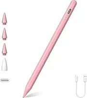 Stylus Pen for Apple iPad 2025-2018, 2X Fast Charge/Palm Rejection, Tilt Function, Pencil for iPad A16 11th/10th/9th-6th Gen., Pro 11"/12.9"/13" M4, Air M2 M3 11/13"/5th-3rd, Mini A17 Pro/6th/5th