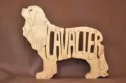 Cavalier King Charles Spaniel Dog Amish Toy Puzzle Figurine Wood Art