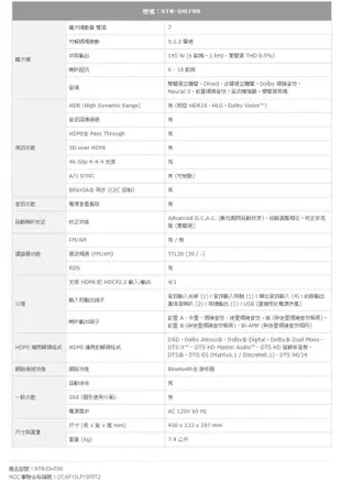 SONY 7.2聲道 AV環繞擴大機 STR-DH790 原廠公司貨保固 (10折)