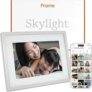 Skylight Digital Picture Frame - WiFi Enabled with Load from Phone Capability, Touch Screen Digital Photo Frame Display - Customizable Friends and Family - 10 Inch Silver