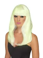 Glow in the Dark Party Glam Costume Wig