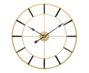 Light Luxury Modern Minimalist Iron Wall Clock Round Silent Bedroom Living Room Clock Decorative Clock-Gold Black
