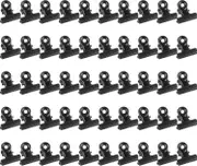 50 Pieces Metal Hinge Clips, Black Bulldog Clips With Strong Spring 22mm Metal Letter Clips Small Paper Clip Clamp For Files Food Bags Photo