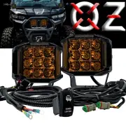 5" Side Emitting Amber LED Bumper Light Bar DRL + Wire Harness Kit for Can-Am X3