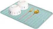 Dish Drying Mat for Kitchen Counter | Drain Mat Foldable Silicone Dishes Protector Sink Mat | Anti Slip Mat Kitchen Drying Home Dishes Drain Kitchen Table Mat Sink