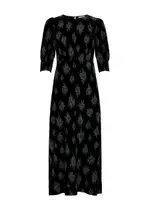 Rixo Lucile Glittered Velvet Midi Dress - Black - 14 (UK14 / L) 14 (UK14 / L)