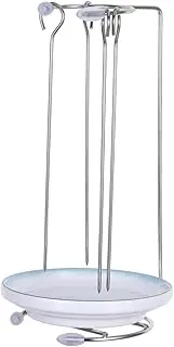 1set BBQ Skewer Stand: Stainless Steel Hanging Kebab Skewer Rack Stand with Tray for Outdoor Grilling Meat Vegetables Chicken Barbecue Cooking