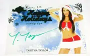 2014 Benchwarmer TABITHA TAYLOR Happy Holidays Green Foil Autograph/5 PLAYBOY