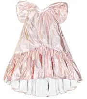 [Caroline Bosmans] Caroline Bosmans Metallic bow-detailed dress Y 8 metallic