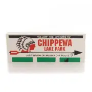 Cats Meow Village Chippewa Lake Billboard Accessory Summer Family Retired 205